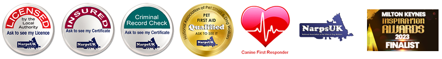 Fully Qualified Dog and Pet Care accredited by NarpsUK, CRB checked, Pet First Aid Qualified